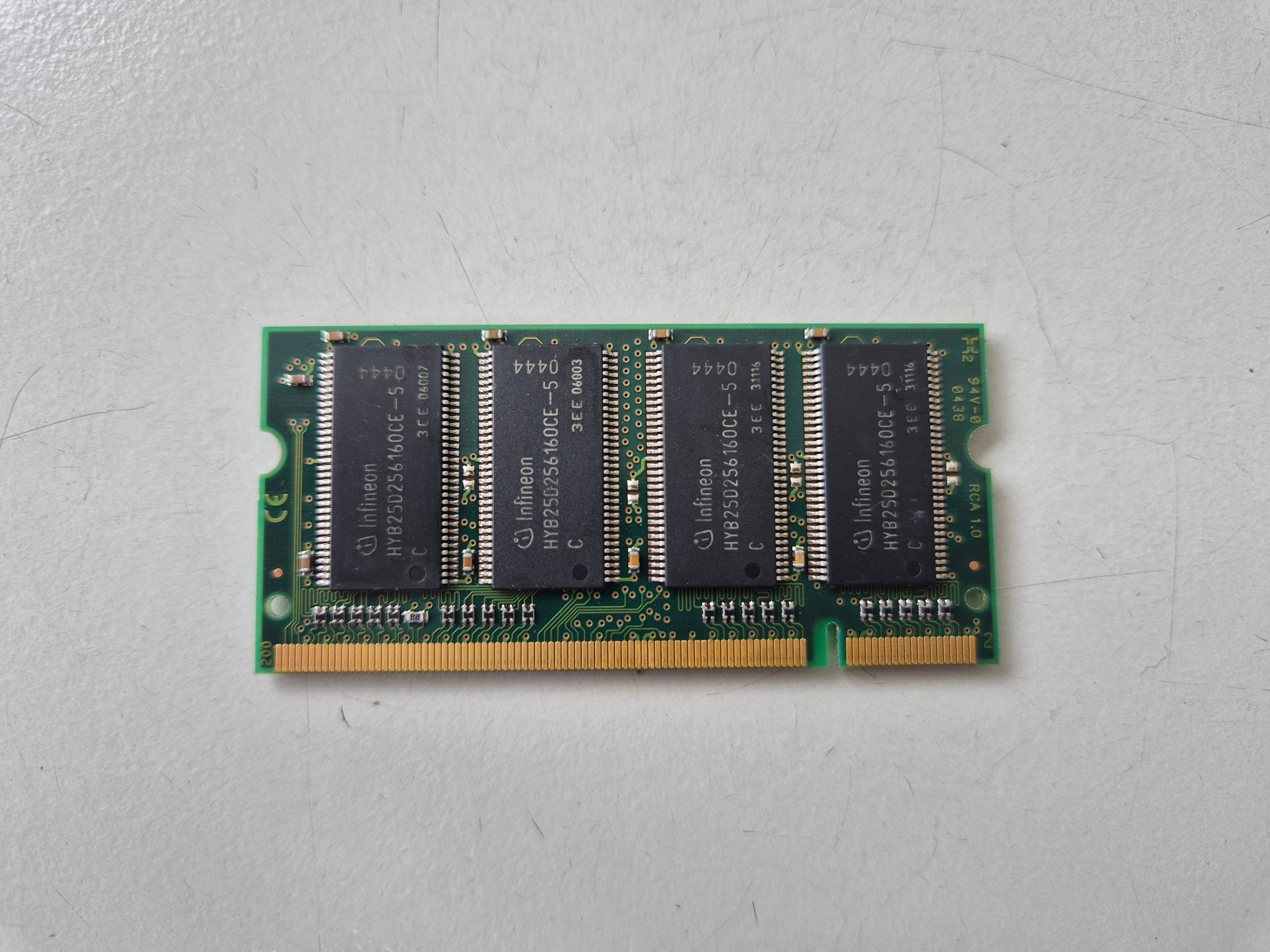Kingston 256MB DDR-333MHz PC-2700 non-ECC Unbuffered CL2.5 200-Pin SoDimm ( KT324700-801-INCE5 9995064-048.A00 ) REF