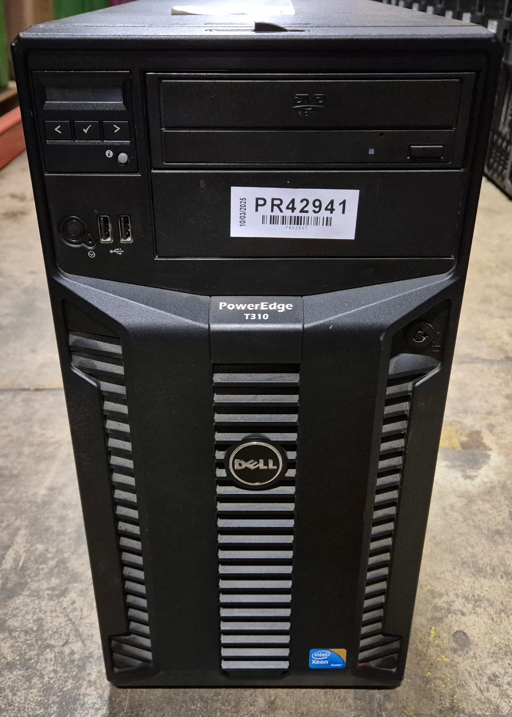 Dell PowerEdge T310 Workstation 4GB RAM Xeon X3450 2.67GHz NO OS NO HDD NO PSU x2 Caddies WinSVR 2008 COA ( E09S ) USED