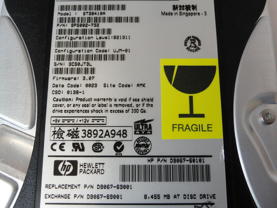 PR21185_9P5002-732_Seagate HP 8.4Gb IDE 5400rpm 3.5in HDD - Image2