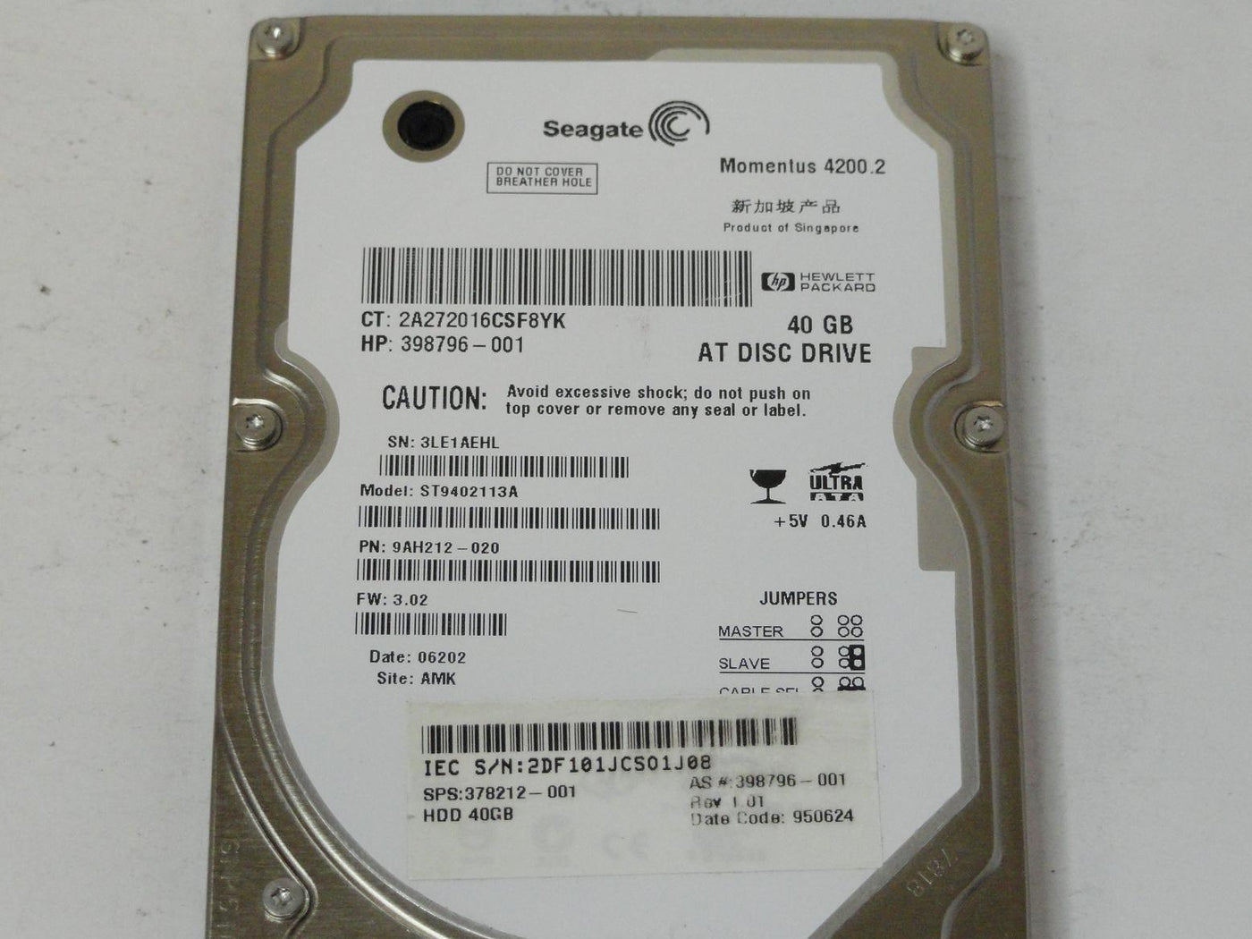 PR25087_9AH212-020_Seagate HP 40GB IDE 4200rpm 2.5in HDD - Image3