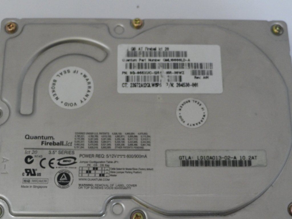 LD10A013 - Dell / Compaq / Quantum 10GB IDE 3.5" HDD - Refurbished