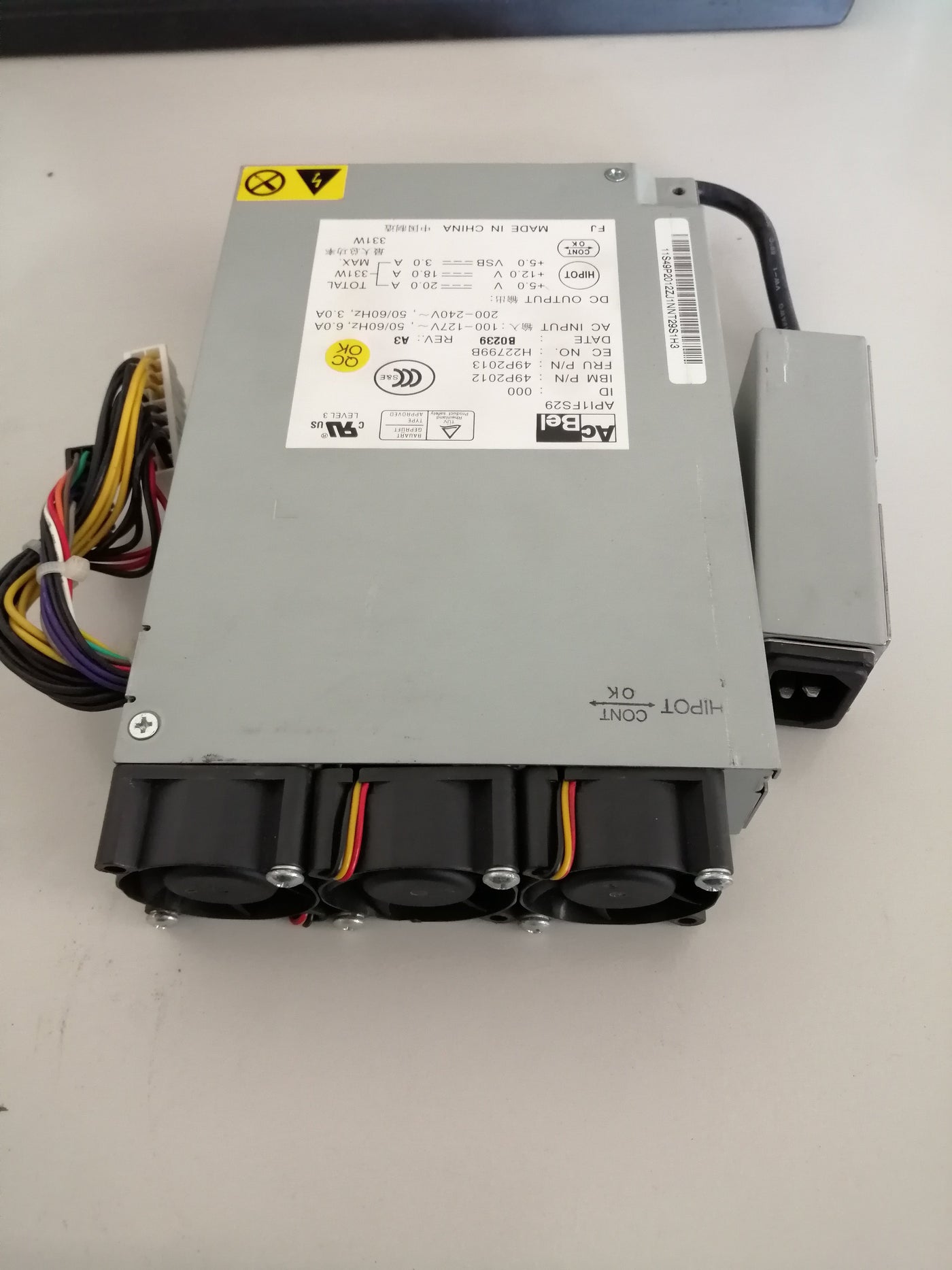 AcBel IBM 330W Power Supply ( APIFS29 APIFS29 49P2013 49P2012   Ac Bel IBM )