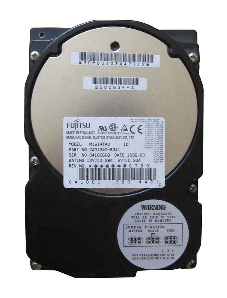 Fujitsu 1GB 4500RPM IDE 3.5" HDD ( CA01340-B341 M1614TAU ) REF