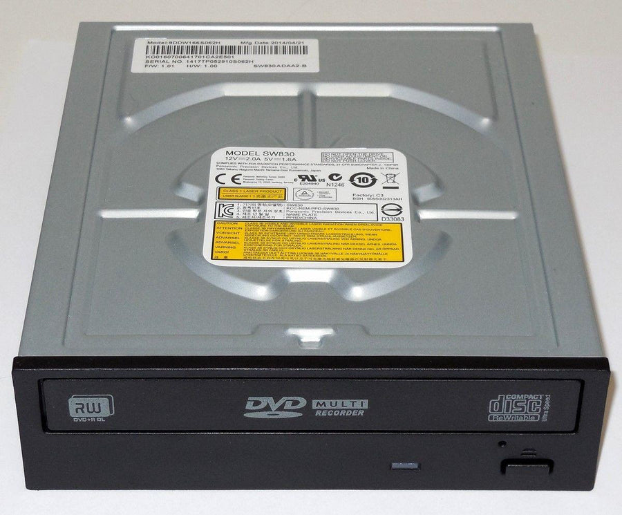 Panasonic SW830 Black SATA CD/DVD-RW Disk Drive ( 9DDW166S062H ) USED