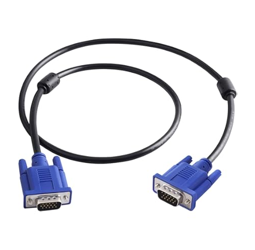 2-PACK Generic 15-Pin 1.5m Male to Male VGA Cable ( 089G 725LAA 2A ) NEW