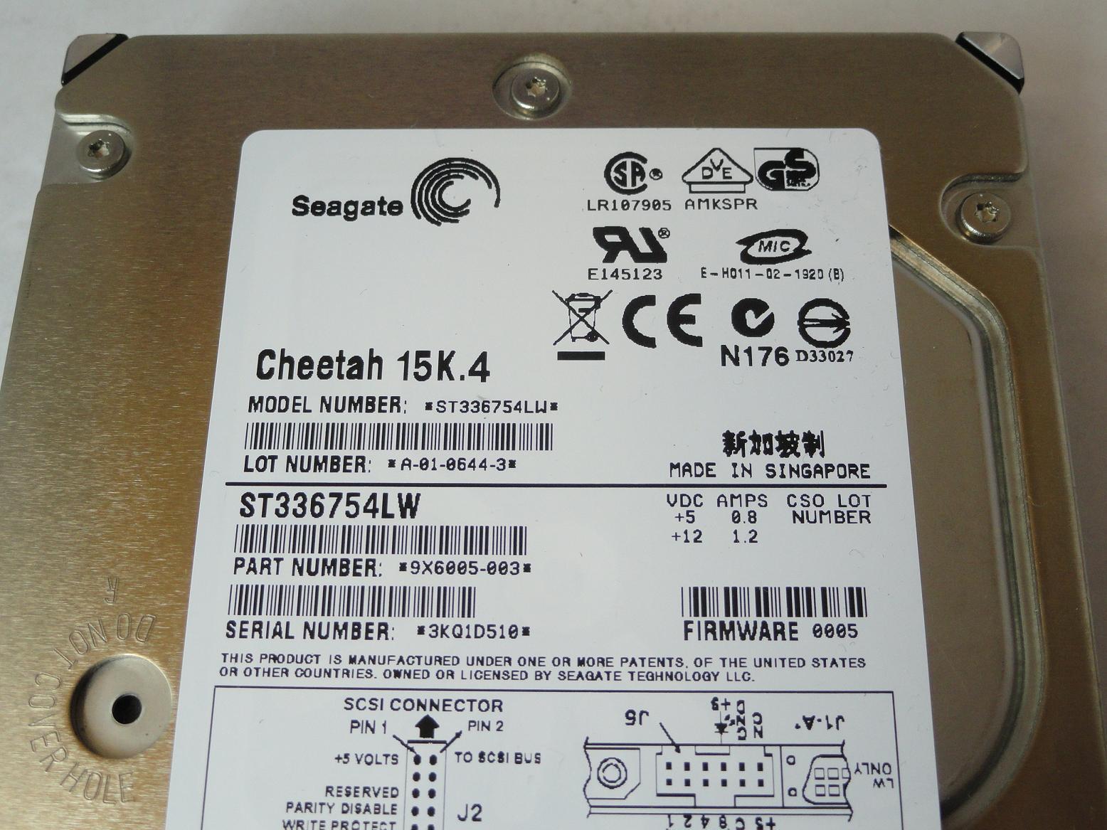 PR03470_9X6005-003_Seagate 36GB SCSI 68 Pin 15Krpm 3.5in HDD - Image3