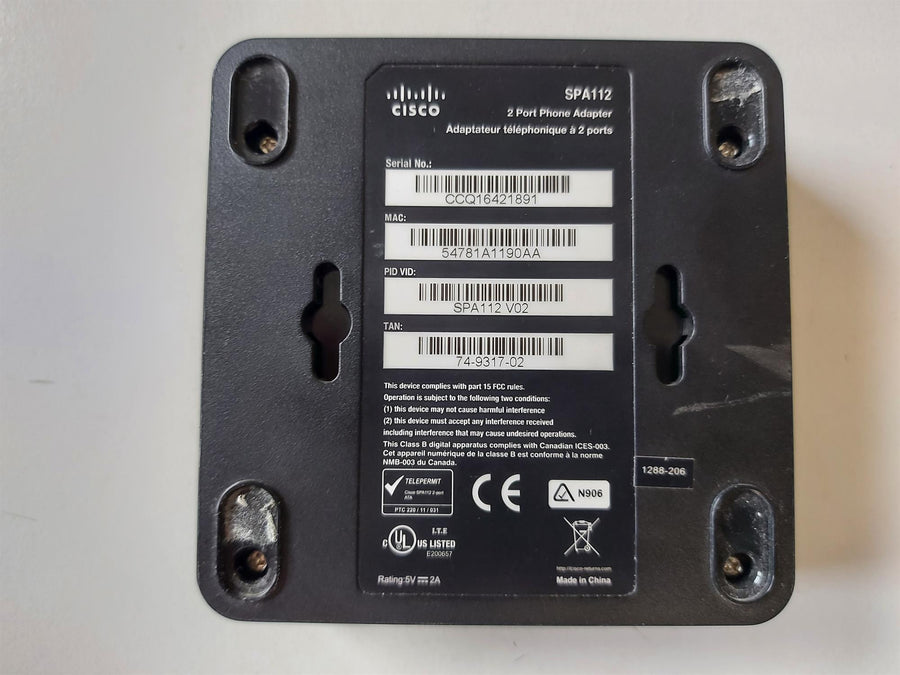 Cisco SPA112 2-Port Phone Adapter (SPA112)