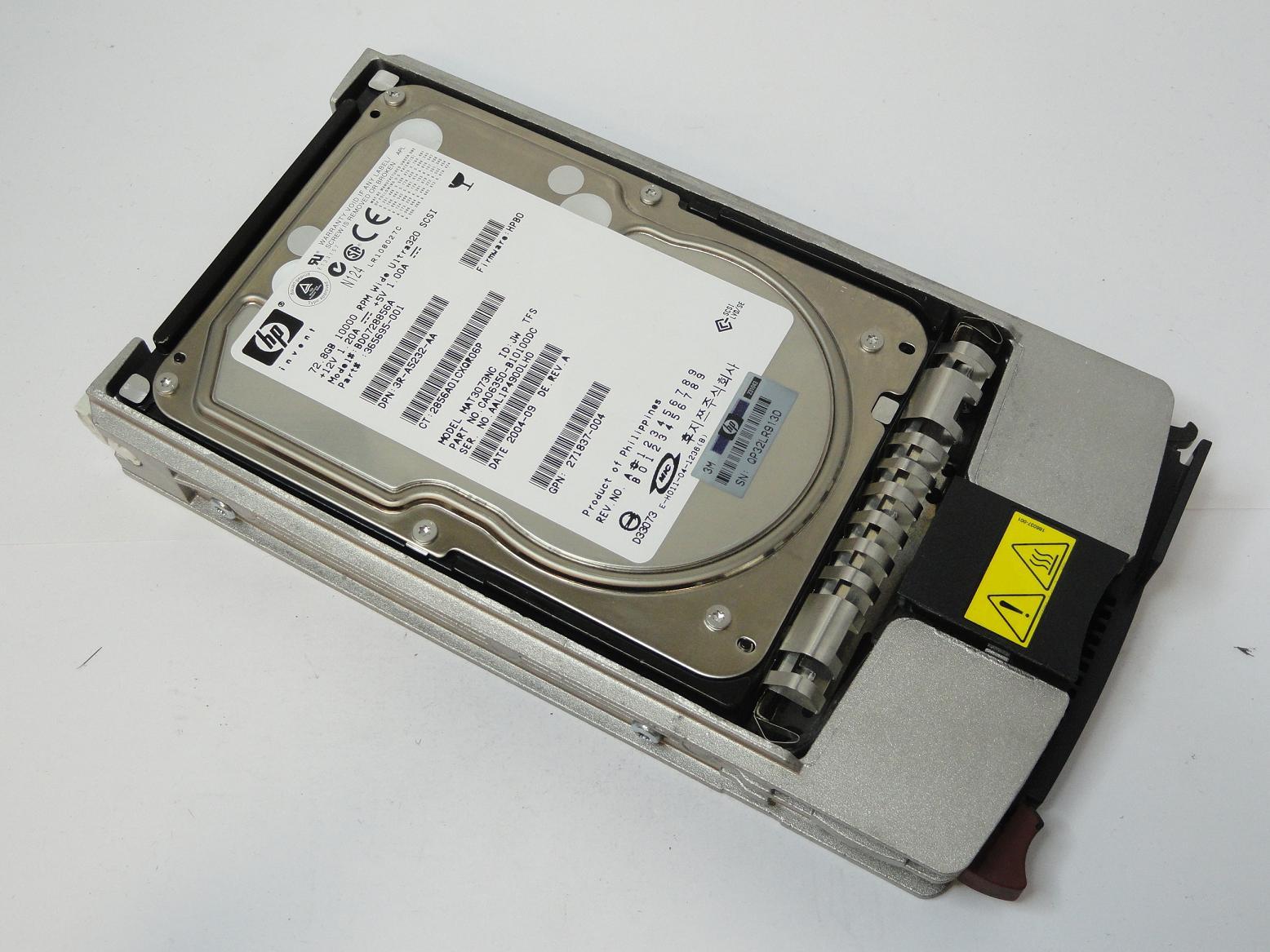 CA06350-B10100DC - Fujitsu HP 72.8GB SCSI 80 Pin 10Krpm 3.5in HDD in Caddy - Refurbished