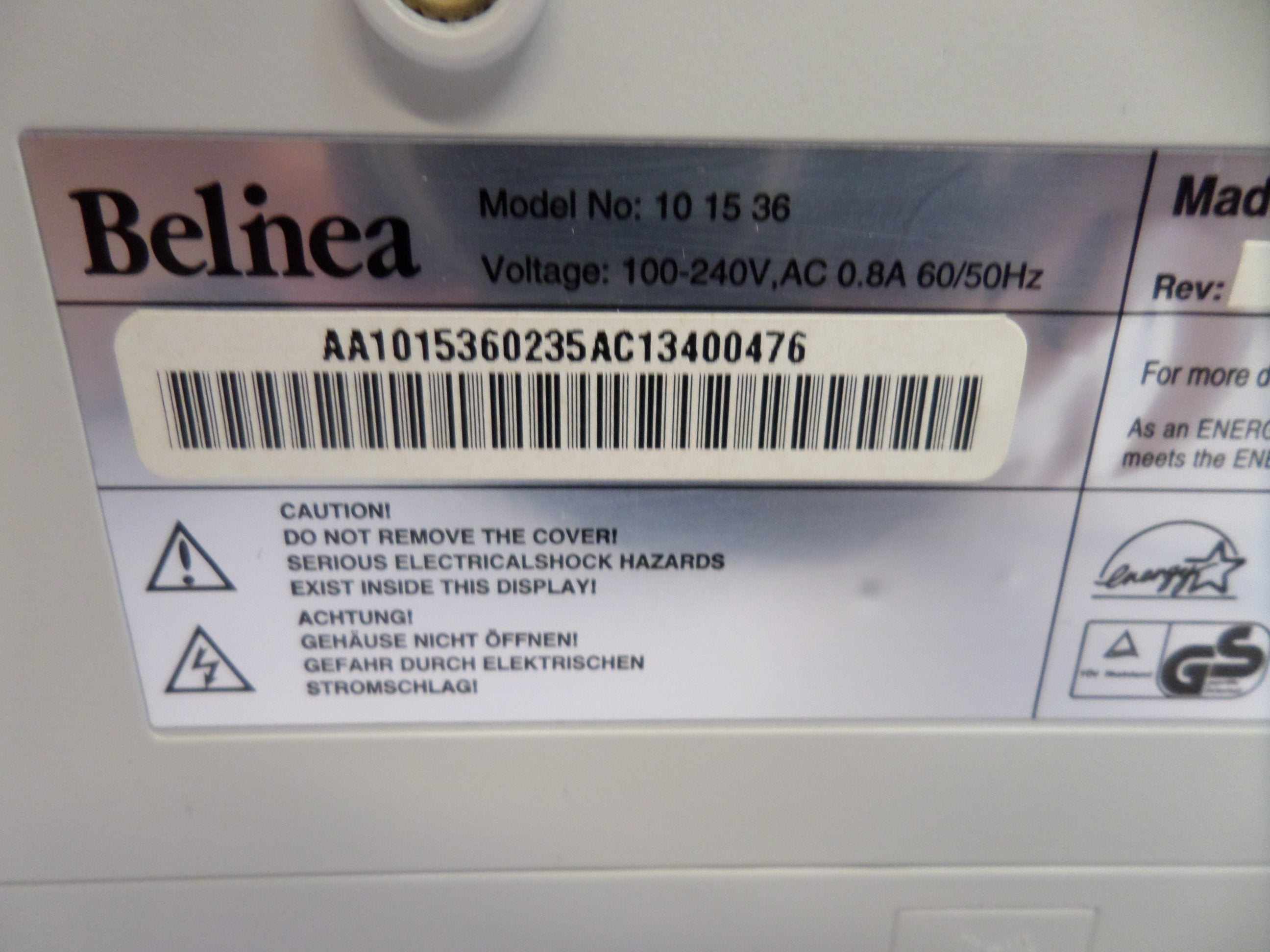 PR25750_101536_Belinea 101536 Colour 15" LCD Monitor - Image6