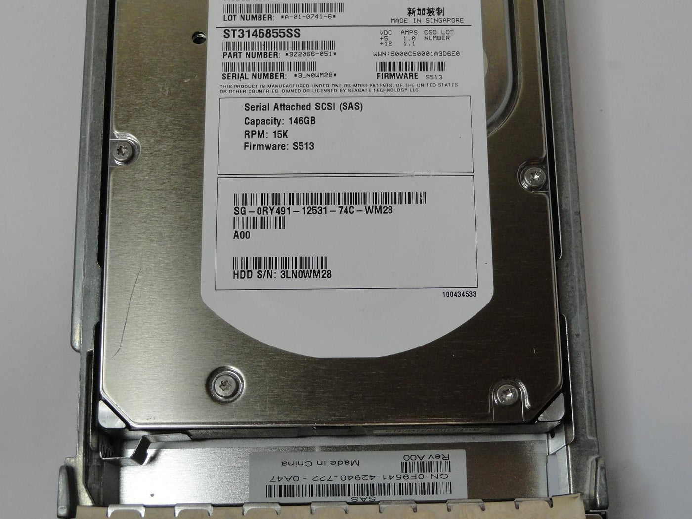 PR12504_9Z2066-051_Seagate Dell 146GB SAS 15Krpm 3.5in HDD - Image3