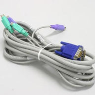 IBM 09N9704 PS / 2 KVM cable 2m FRU 06P6006 CA292409-0001 EC: H20594