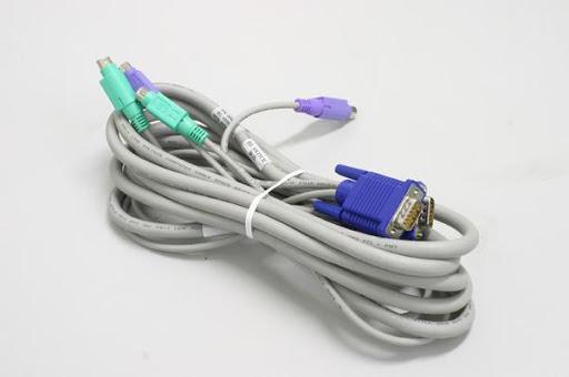 IBM 09N9704 PS / 2 KVM cable 2m FRU 06P6006 CA292409-0001 EC: H20594