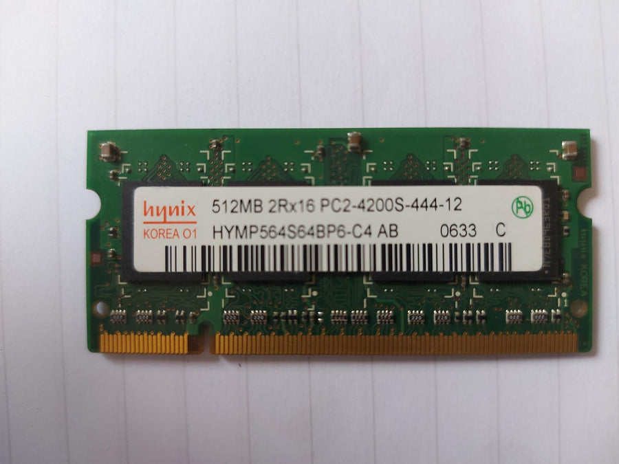 Hynix 512MB PC2-4200 DDR2-533MHz non-ECC Unbuffered CL4 200-Pin SoDimm Dual Rank Memory Module (HYMP564S64BP6-C4)