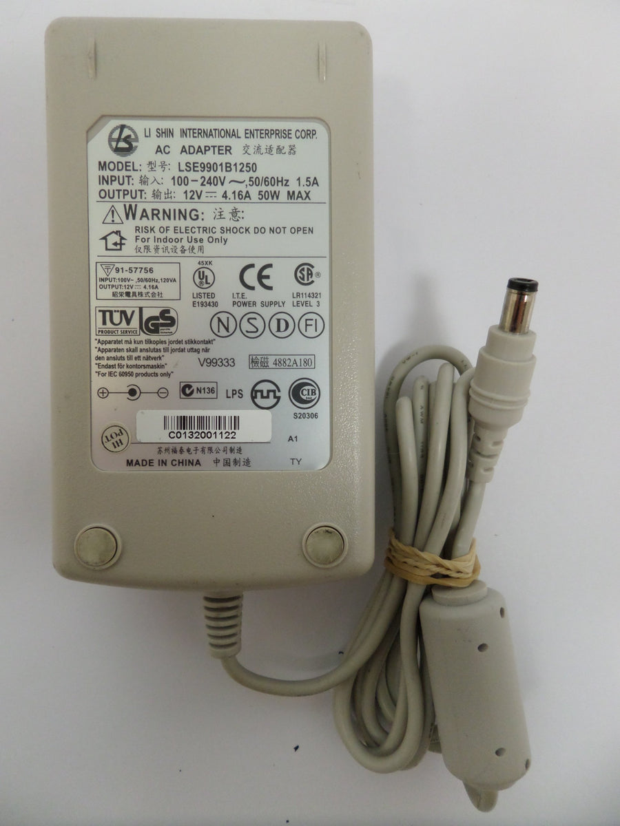 LSE9901B1250 - Li Shin LSE9901B1250 AC 12V 4.16A PSU AC Adapter - White - USED