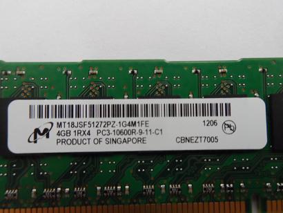PR21454_ MT18JSF51272PZ-1G4M1FE_HP/Micron 4GB PC3-10600 DDR3-1333MHz 240-Pin DIMM - Image3