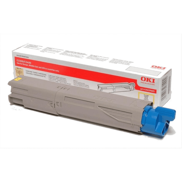 OKI C3300 C3400 Laser Toner Cartridge - Yellow ( 43459405 ) NEW OLD STOCK FINAL SALE