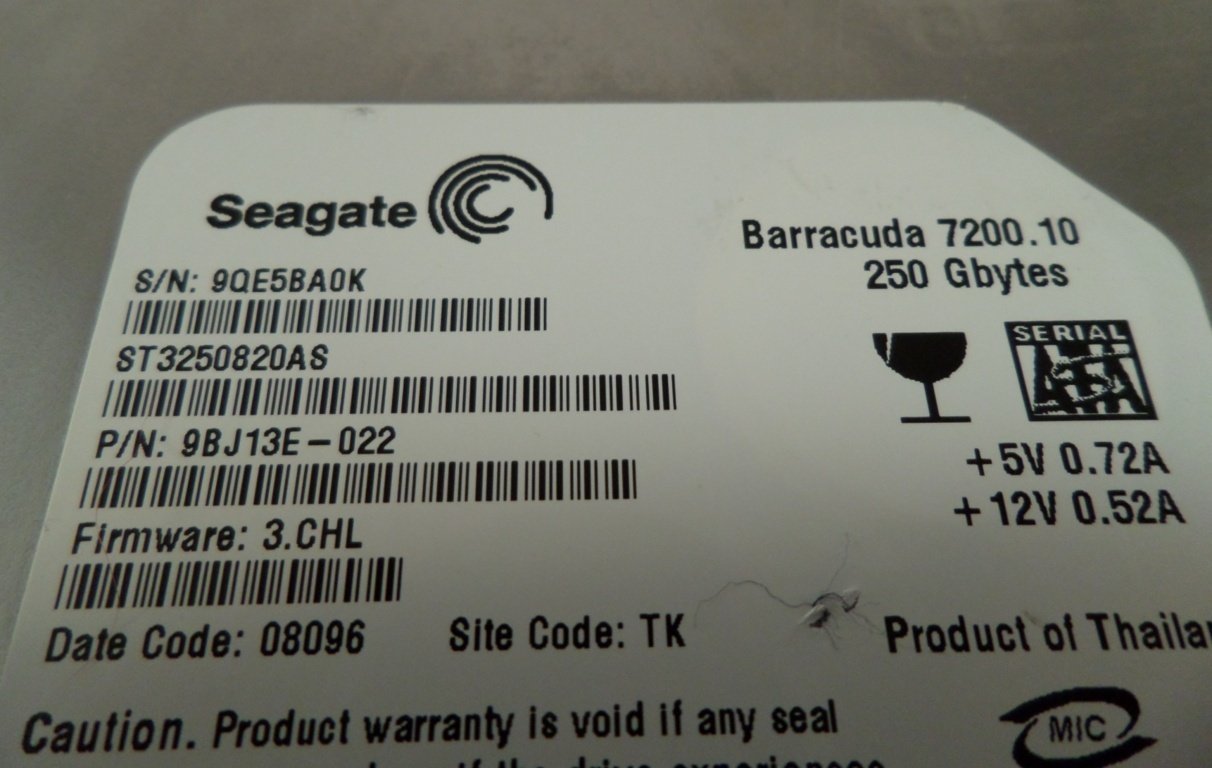 9BJ13E-022 - Seagate HP 250GB 7200rpm 3.5in HDD - Refurbished