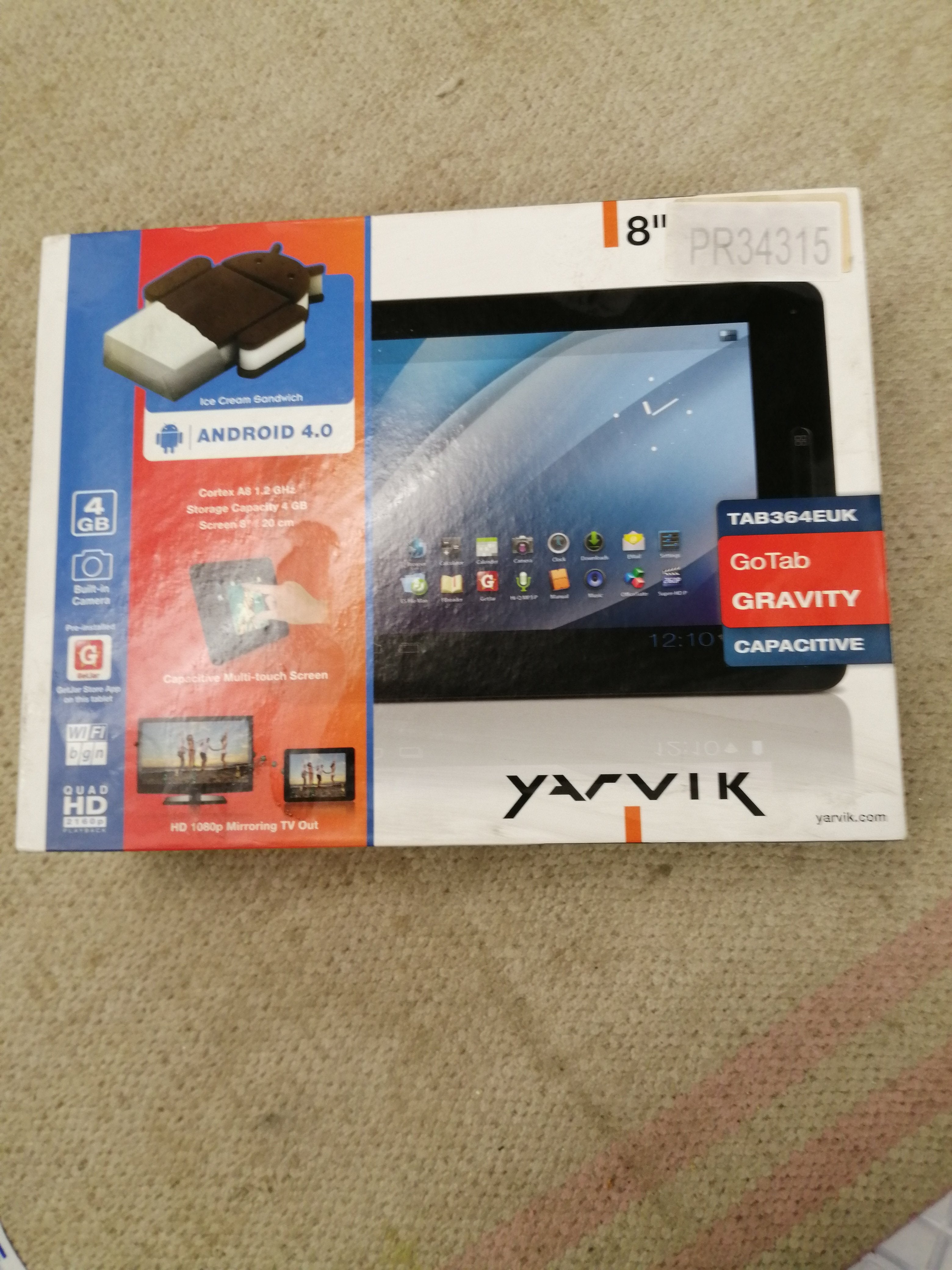 YARVIK GO TAB GRAVITY 8 INCH TABLET ( TAB363 NOB )