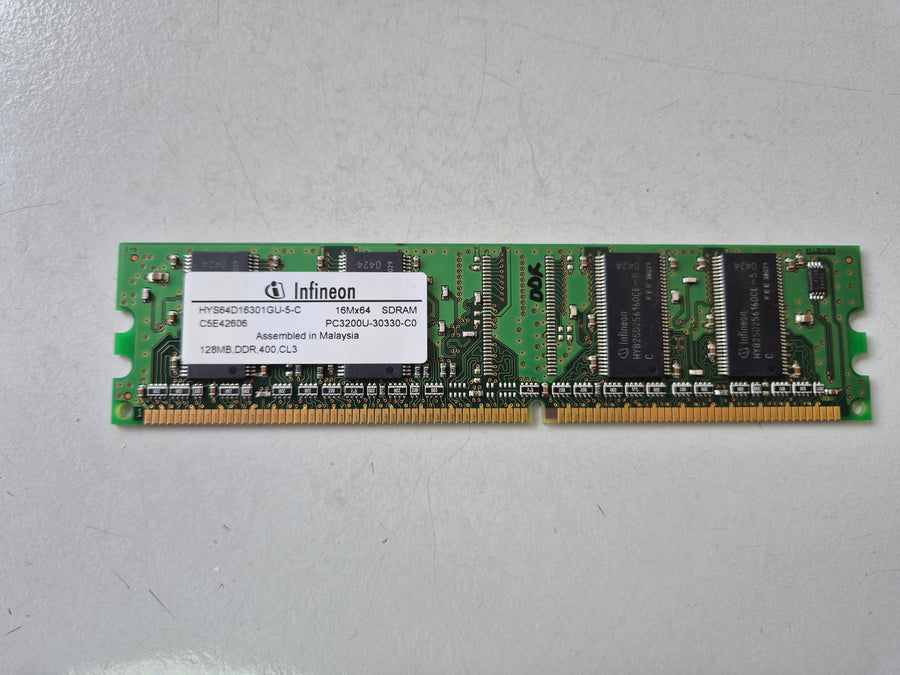 Infineon HP 128MB DDR 400MHz CL3 PC3200U 184-Pin Unbuffered SDRAM DIMM ( HYS64D16301GU-5-C 326666-041 ) REF