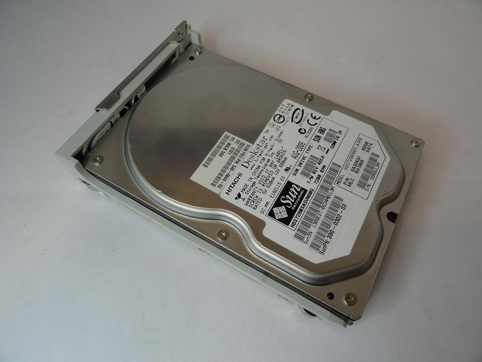 0A32934 - Hitachi Sun 80Gb SATA 7200rpm 3.5in HDD in Tray - USED