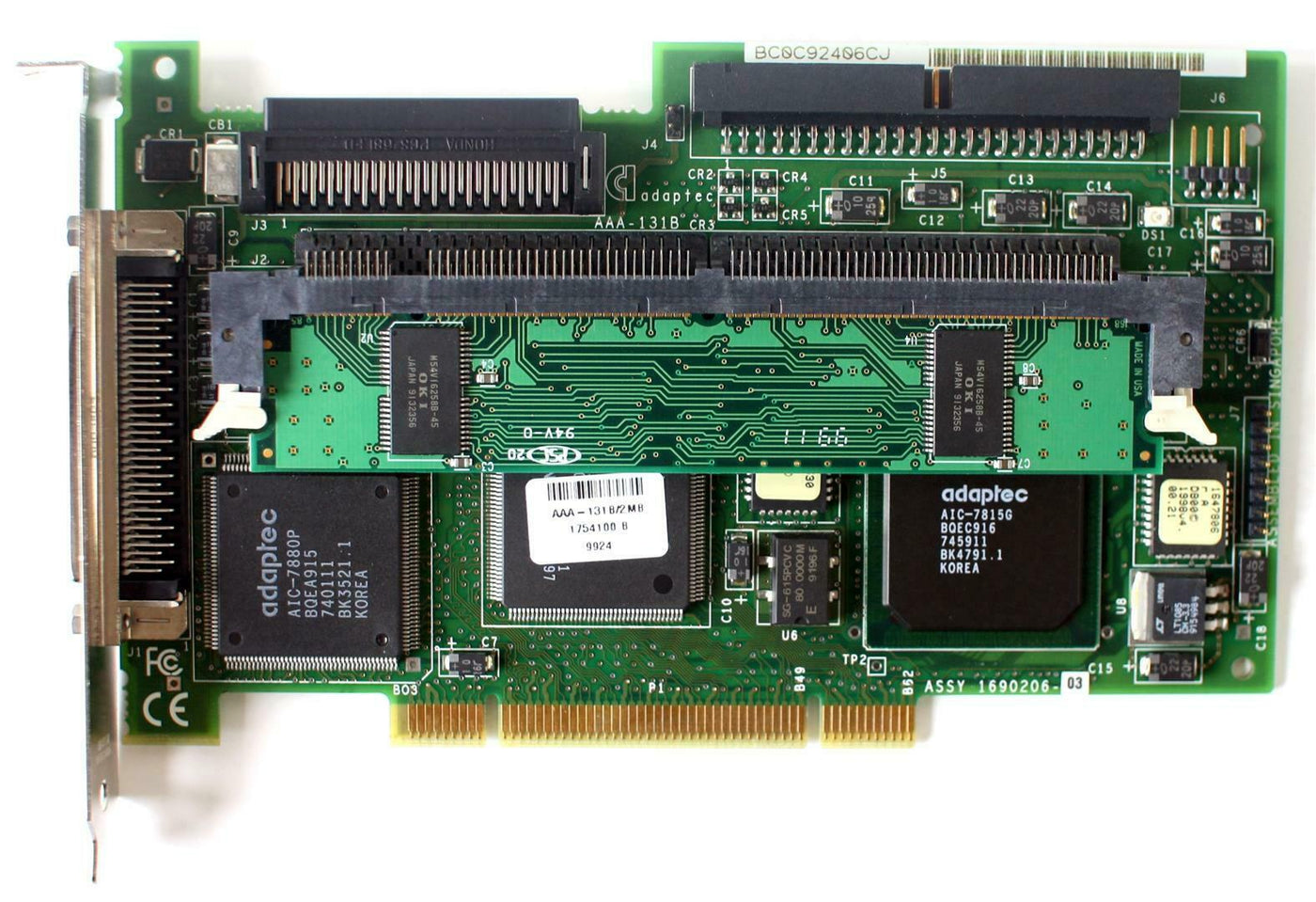 Adaptec 2MB SCSI Raid Controller Card ( 1690207-00 1690206-03    Adaptec )