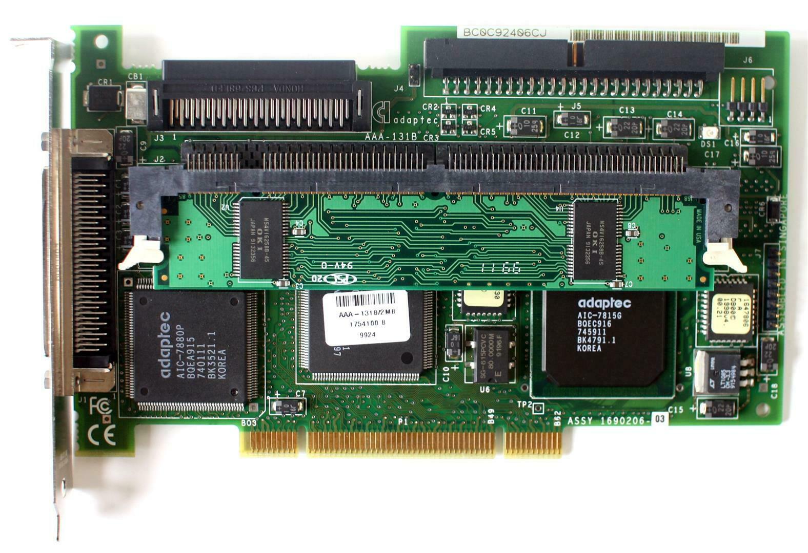 Adaptec 2MB SCSI Raid Controller Card ( 1690207-00 1690206-03    Adaptec )