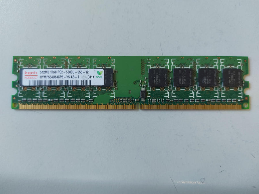 Hynix 512MB PC2-5300 DDR2-667MHz non-ECC Unbuffered CL5 240-Pin DIMM Single Rank Memory Module(HYMP564U64CP8-Y5 AB)