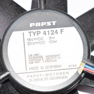 PAPST TYP 4124 F 18V 3W DC Brushless Cooling Fan ( 4124 F ) USED