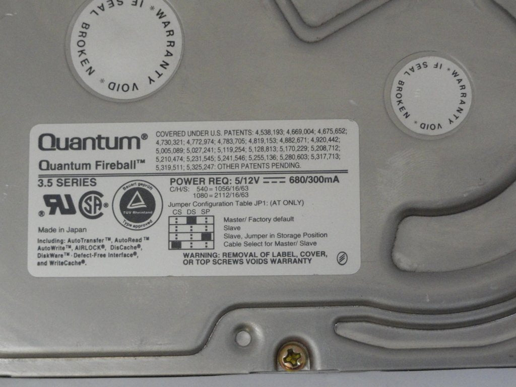 MC3533_FB10S011_Quantum 1GB SCSI 50 pin 5400rpm 3.5" HDD - Image2