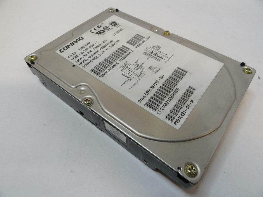 Quantum Compaq 4.3GB SCSI 68 Pin 7200rpm 3.5in HDD ( PX04L491 387113-001 HB00441AA2 ) REF