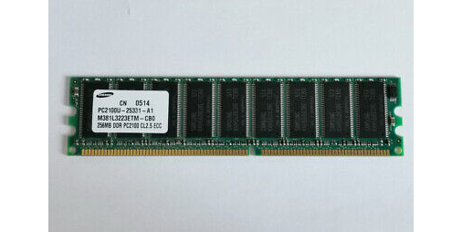 Samsung 256MB DDR-266MHz PC-2100 184-Pin CL2.5 UDIMM ( M381L3223ETM-CB0 ) REF