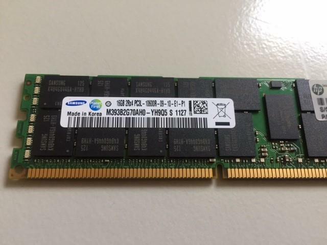 Samsung HP 16GB 2RX4 PC3L-10600R G7 G6 Memory ( 628974-081 M393B2G70AH0-YH9Q5 ) REF