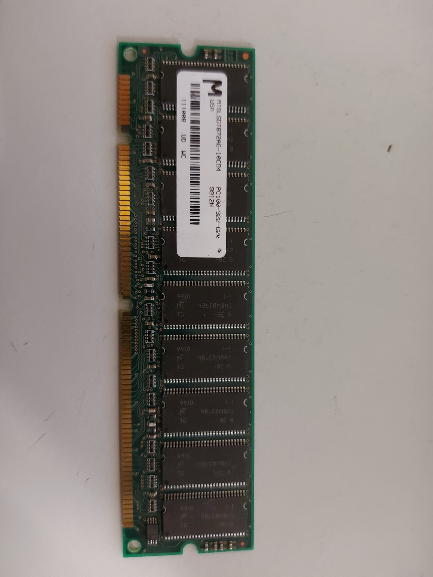 Micron 64MB PC100 100MHz ECC Registered CL2 168P DIMM Module MT9LSDT872AG-10CB4