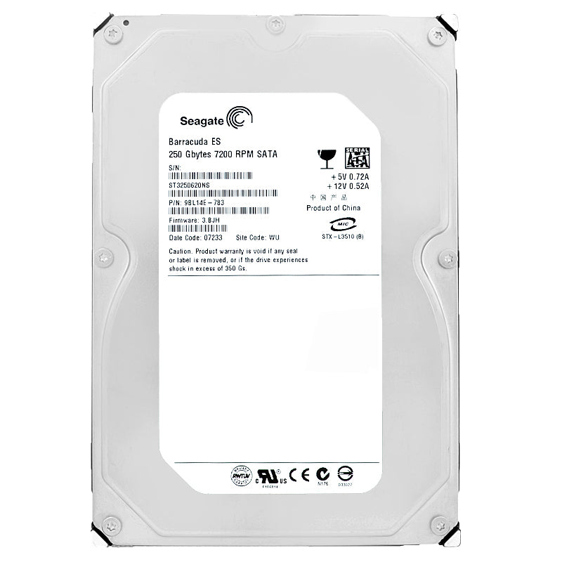 Seagate 250Gb SATA 7200rpm 3.5in HDD ( ST3250620NS 9BL14E-301 ) REF