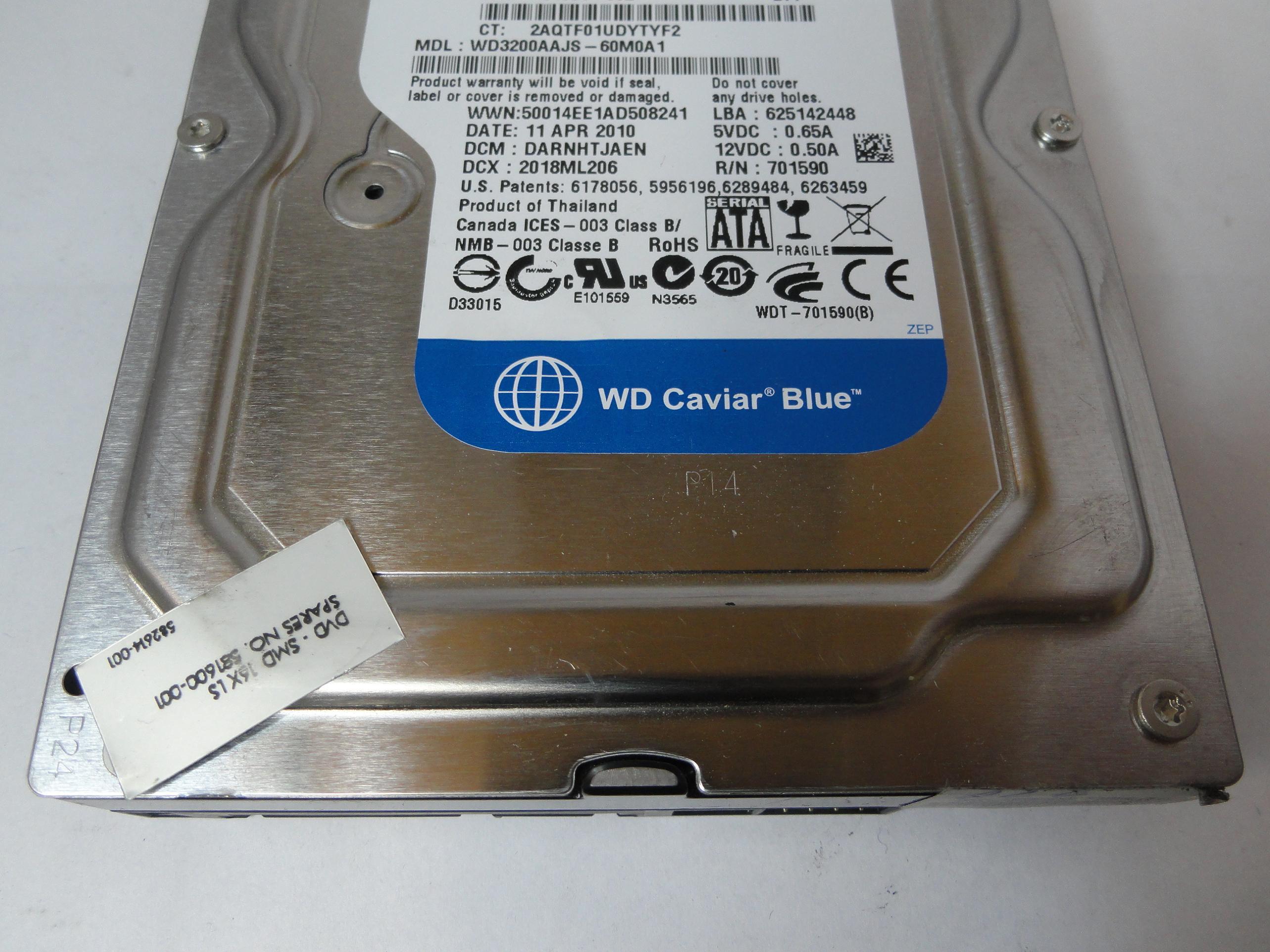 PR21630_WD3200AAJS-60M0A1_Western Digital HP 320Gb SATA 7200rpm 3.5in HDD - Image2