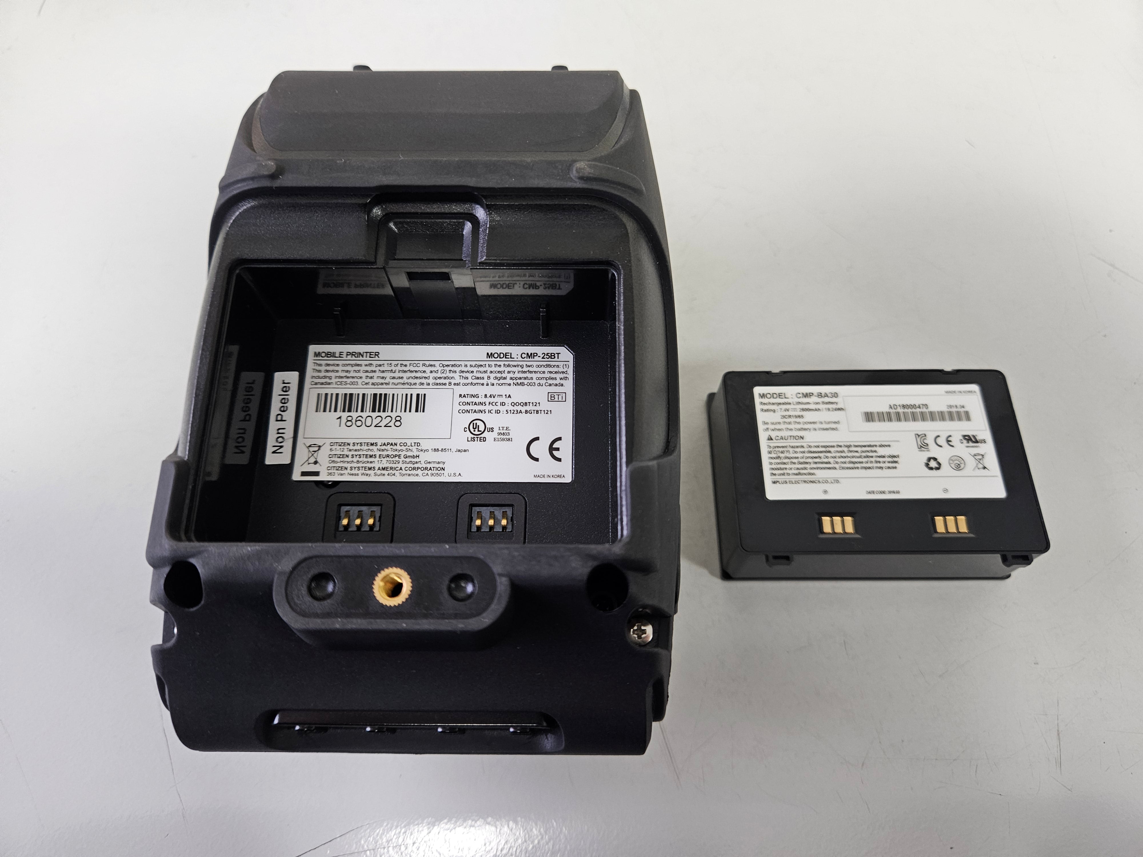Citizen Mobile Thermal Printer - USB/Serial/Bluetooth NO PSU/LABELS ( CMP-25BT ) USED