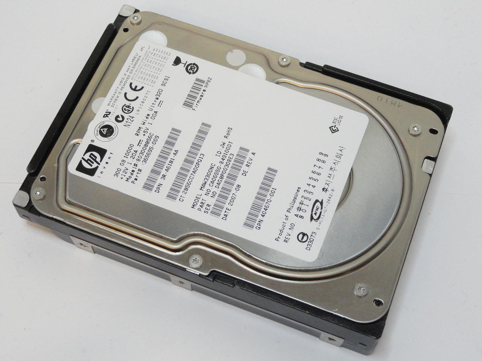 CA06550-B49100DT - Fujitsu HP 300Gb SCSI 80 Pin 10Krpm 3.5in HDD - Refurbished