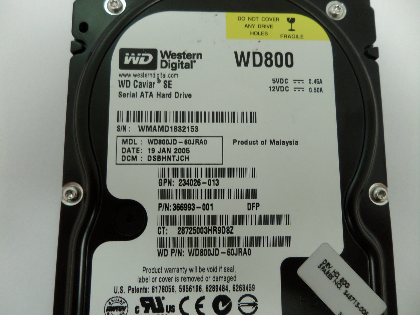 PR25958_WD800JD-60JRA0_WD HP 80GB SATA 7200rpm 3.5in HDD - Image3