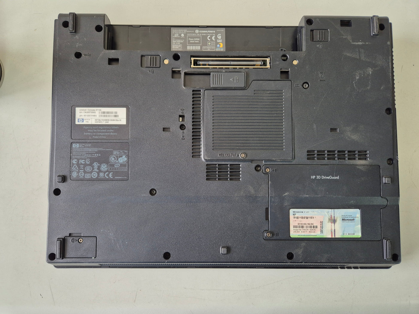 HP Compaq 6710b 120GB HD 1GB RAM Core 2 Duo 2.1GHz WinVista NO BATTERY ( KE120ET#ABU ) USED