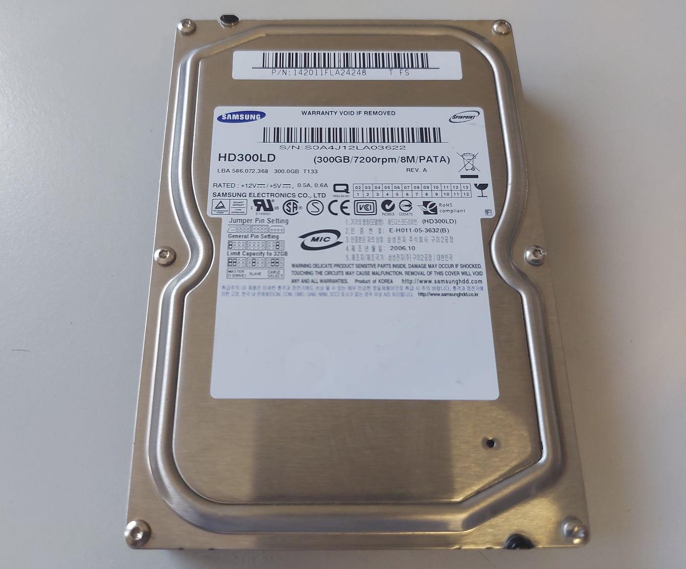 Samsung Spinpoint 300GB 7200rpm IDE 3.5in HDD ( HD300LD ) REF