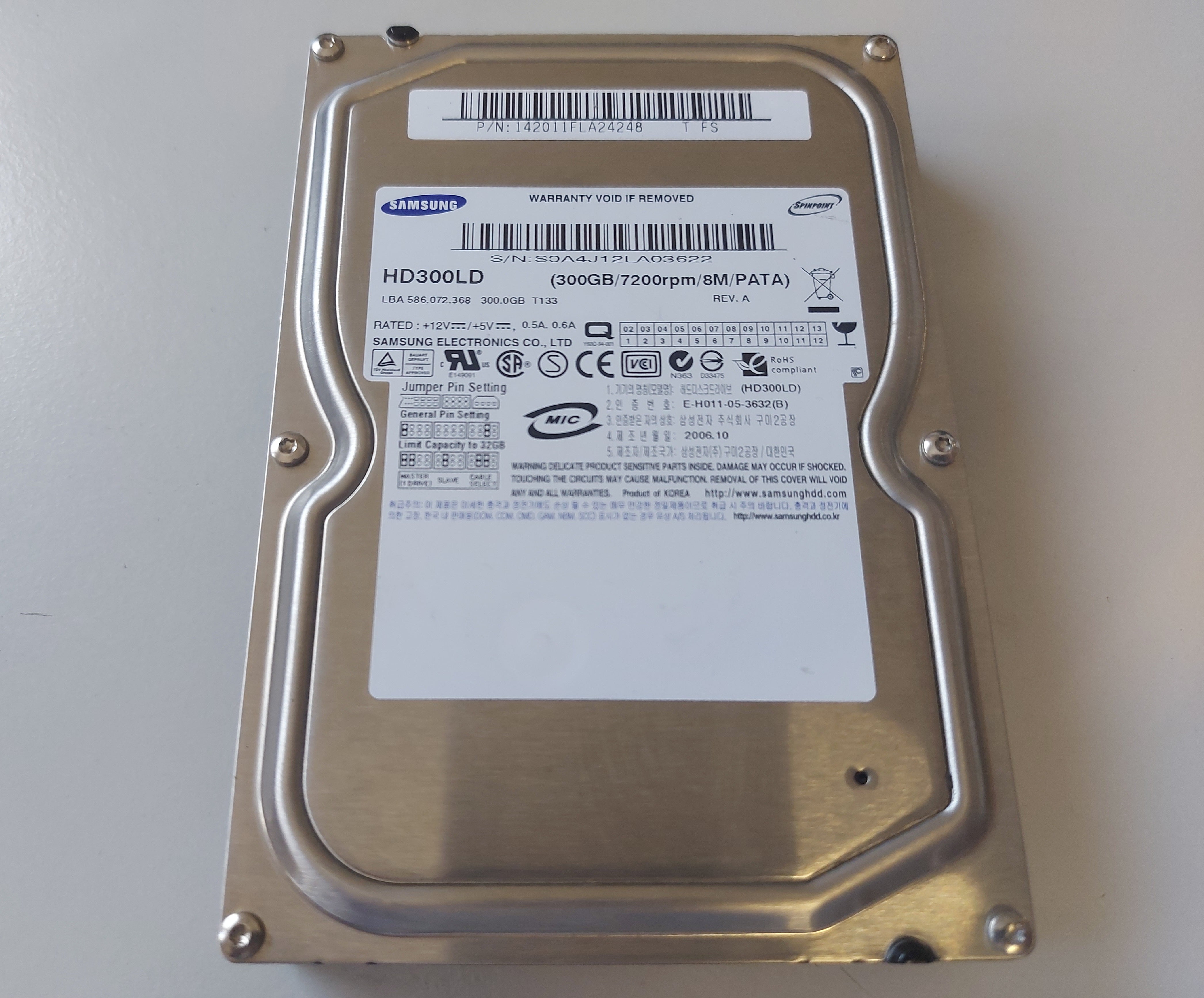 Samsung Spinpoint 300GB 7200rpm IDE 3.5in HDD ( HD300LD ) REF
