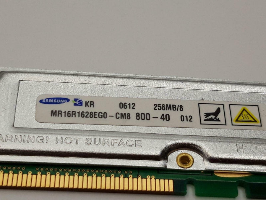 Samsung 256MB PC800 800MHz non-ECC 184-Pin RDRAM RIMM ( MR16R1628EGO-CM8 ) REF