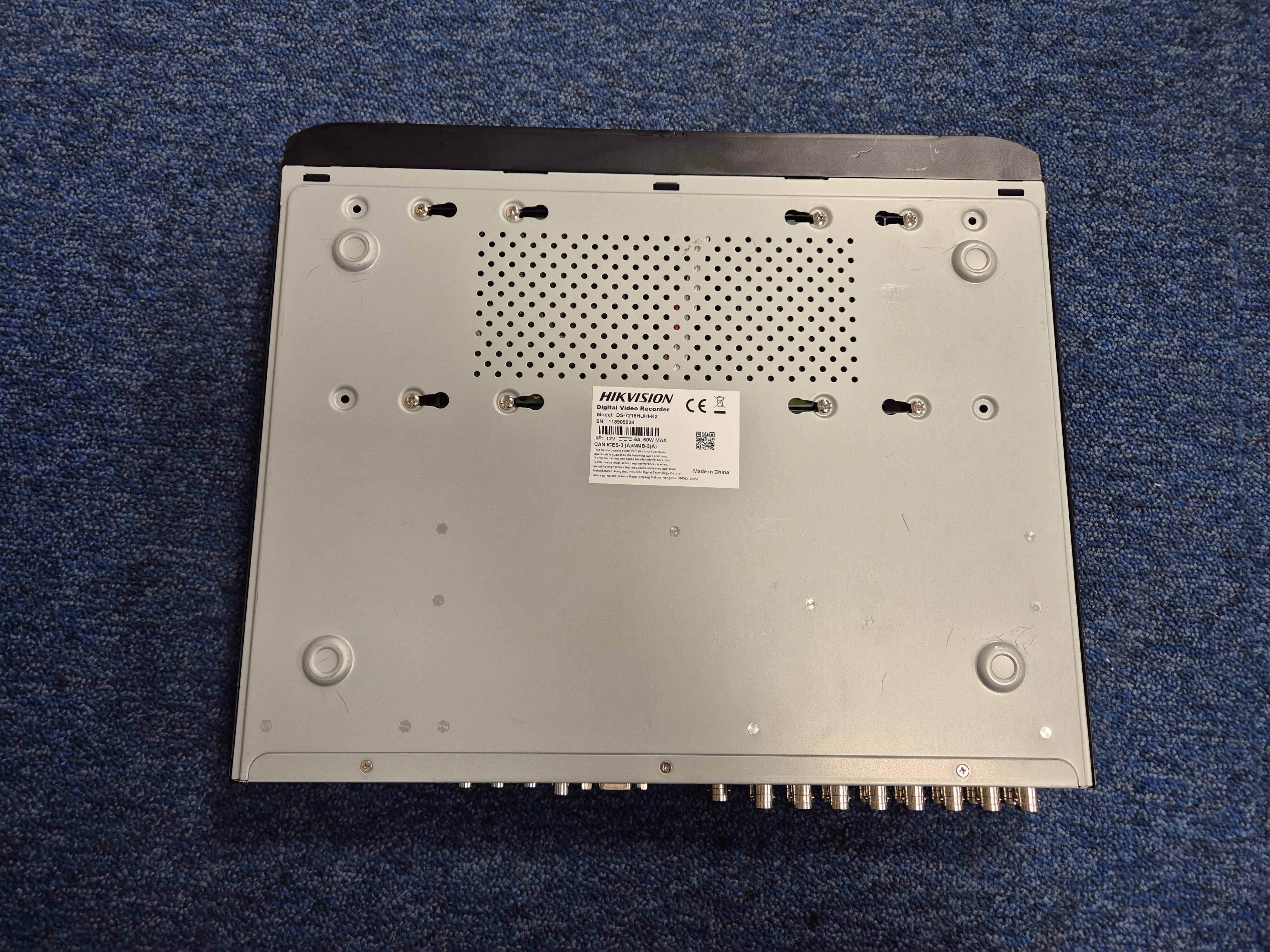 Hikvision Digital Video Recorder - Embedded Net DVR 2x4TB HDD - passwords reset NO PSU ( DS-7216HUHI-K2 ) USED