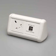 Desktop Dual Port Power Pack Unit w/ 2 USB ( MINI DESK 1U ) USED