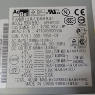 471045900024 - Sun /Ac Bel 400W Max PSU, 120MM Fan, Dual Rails Output, Active PFC, 18dB Super Low Noise, Intelligent An User-Friendly Plug Design - Refurbished