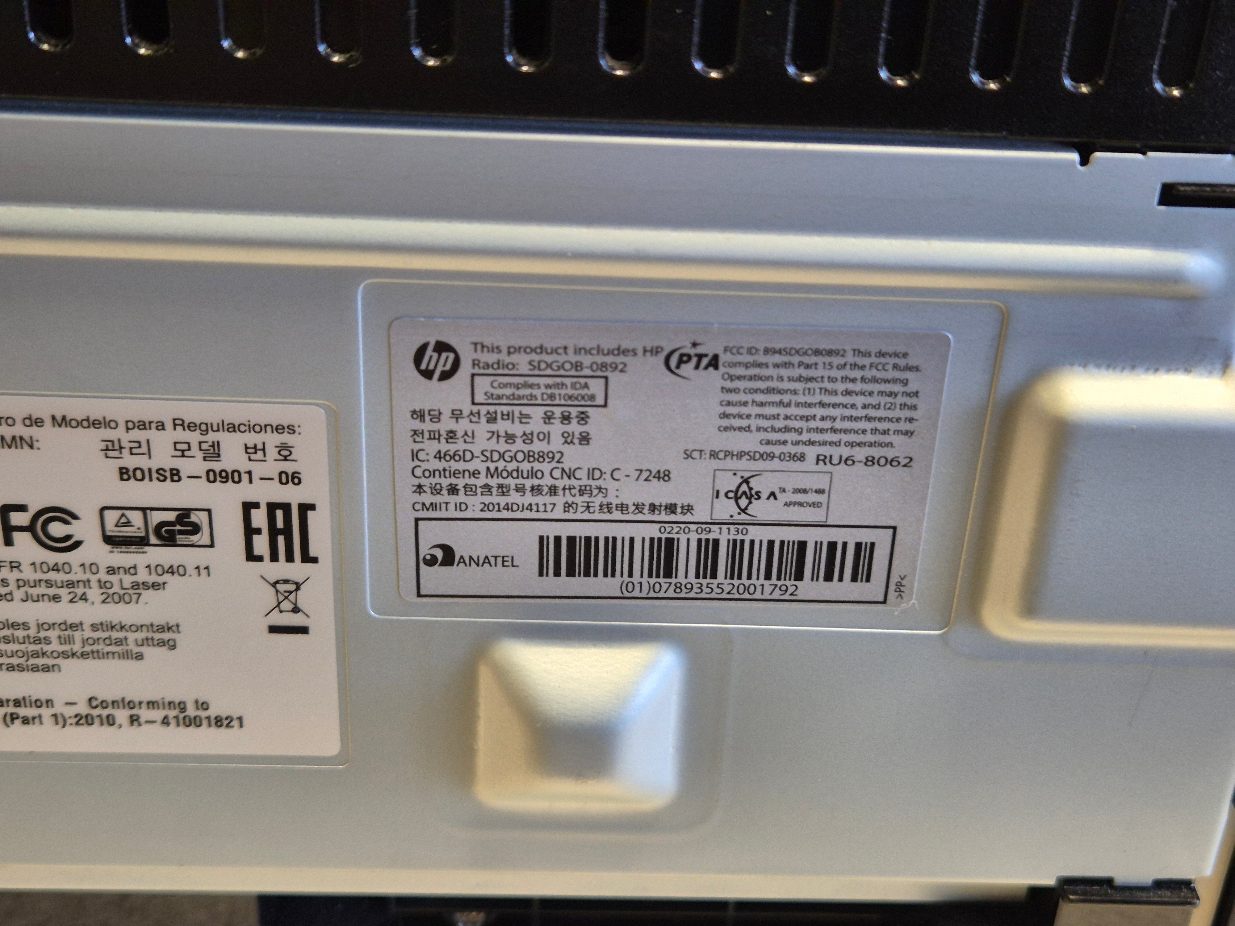 HP LaserJet P1102W – Bottom paper box missing - STILL PRINTS ( CE658A ) USED