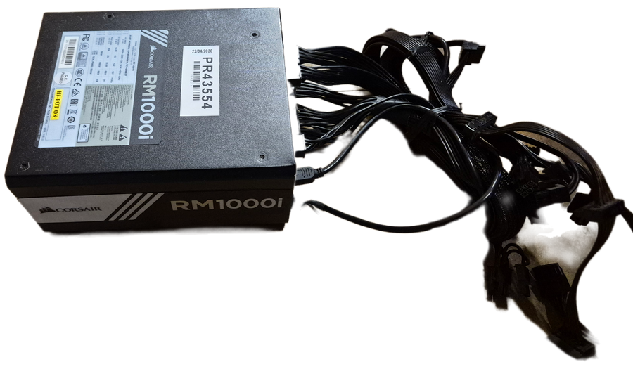 Corsair RM1000i 1000W Fully Modular PSU + Cables ( CP-9020084 75-010837 RPS0010 ) USED