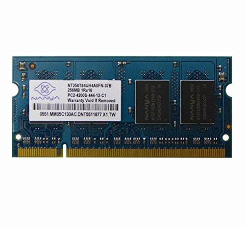 NANYA 256MB PC2-4200-44-12-C1 1Rx16 DDR2 SODIMM LAPTOP MEMORY. (NT256T64UH4A0FN-37B USED)
