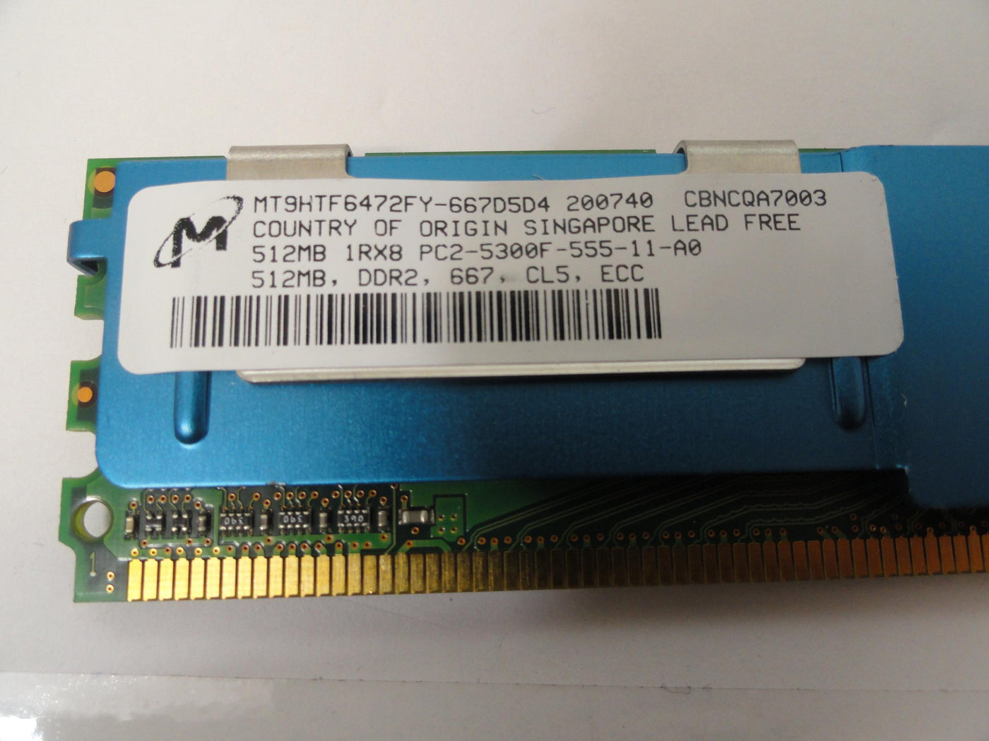 PR14175_MT9HTF6472FY-667D5D4_Micron 512MB PC2-5300 CL5 Fully Buffered ECC DIMM - Image3