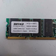 Buffalo 128MB PC133 nonECC Unbuffered CL3 SoDimm VN133-X128EFJ PC133S-333-542-Z